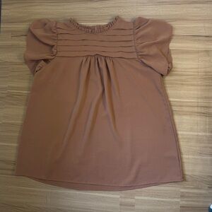 Love Ruffled Brown Top